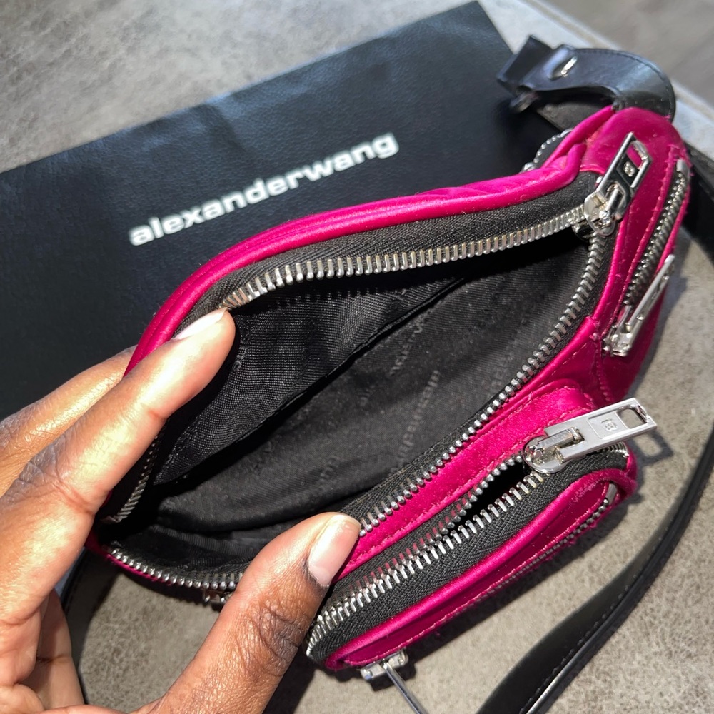 Alexander Wang Satin Hot Pink Belt Bag